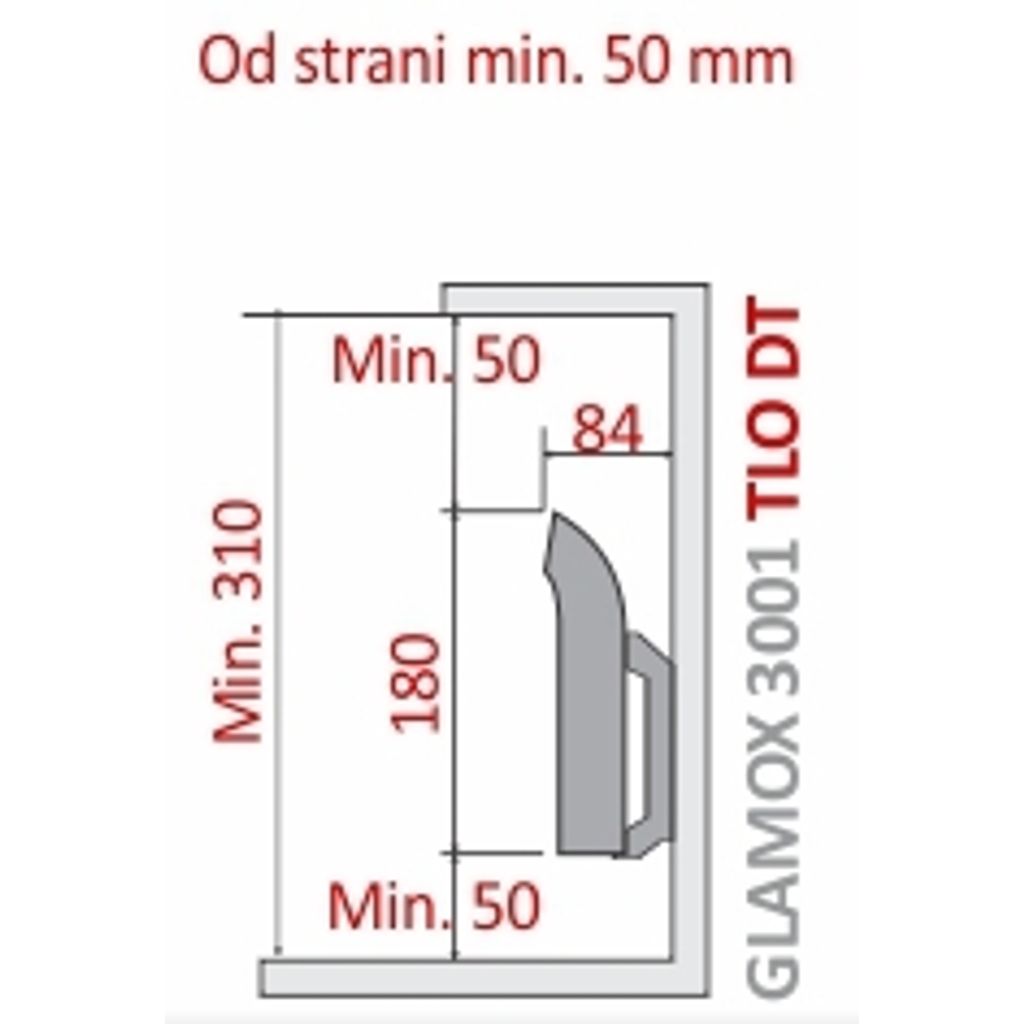 GLAMOX električni panel zidni radijator 3001 TLO 05 bez termostata - 180x803 mm, 500 W (766052030)