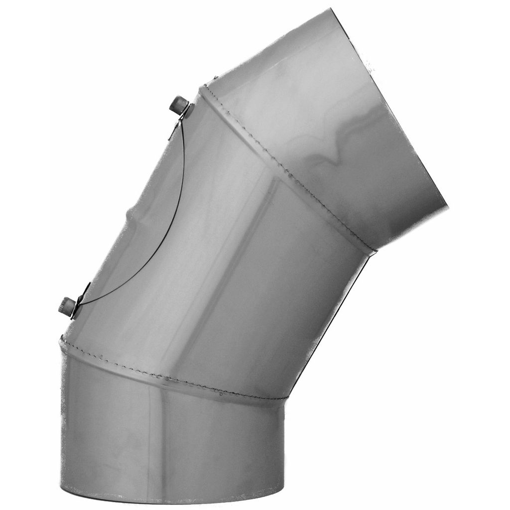 KARODI 350/60 ° nehrđajuće troslojno koljeno s otvorom za čišćenje