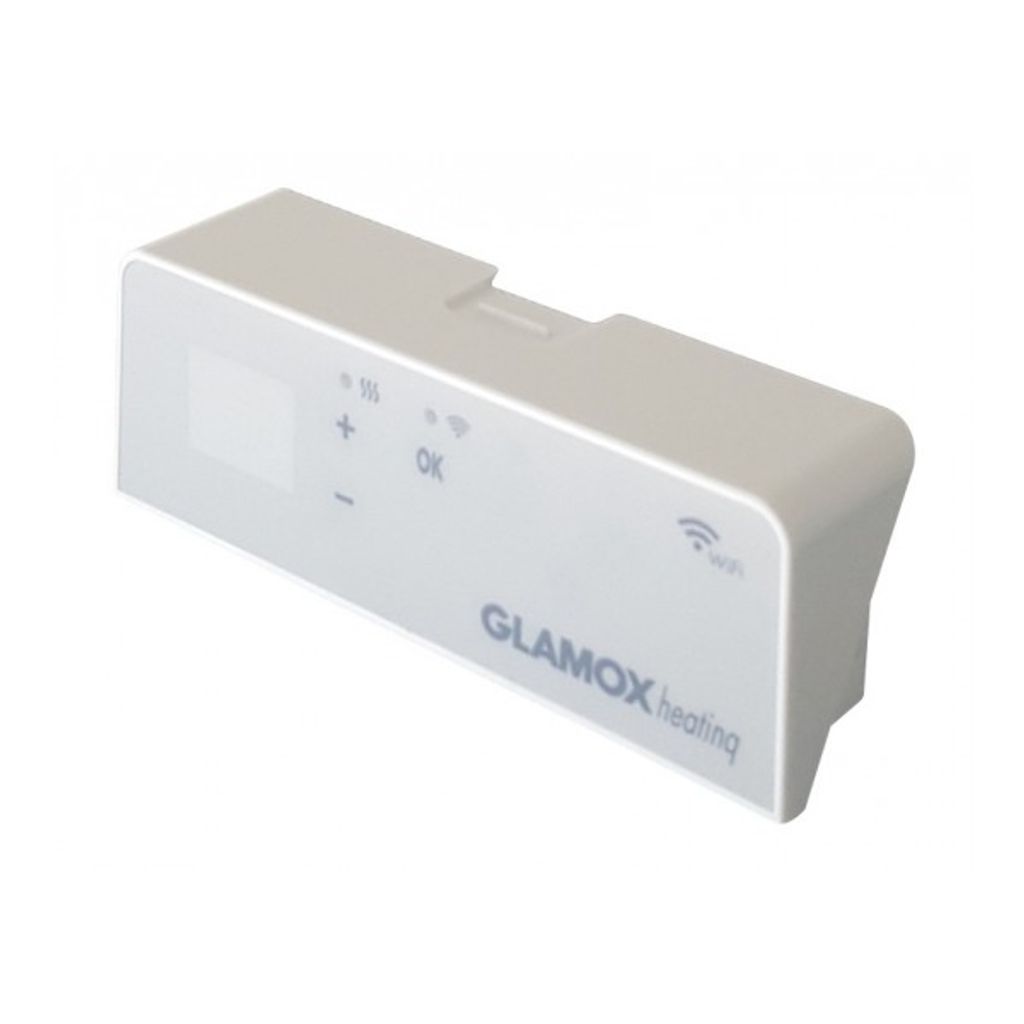 GLAMOX Električni zidni radijator H60 H 10/1000 W, s WiFi termostatom (bijelo staklo)