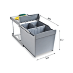 ALVEUS sustav odvajanja otpada - tri posude (16 lit + 2x75 lit) - ALBIO 30 (1090337)
