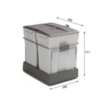 ALVEUS sustav odvajanja otpada - tri posude (2x 30 litara) - ALBIO 40 (1090338)