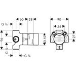 HANSGROHE ugradbena jedinica za četverosmjerni ventil za miješanje (15930180)