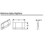 GEBERIT tipka za aktivaciju Highline s elementima za pričvršćivanje (115.151.00.1)
