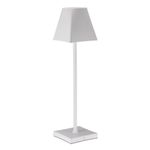 LE COQ Etere led stolna svjetiljka 9.5xh38.5cm / bijela / punjiva baterija+usb / 3.5W / aluminij, akril