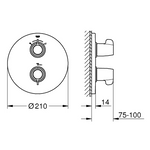 GROHE termostatska pokrivna ploča za kadu Grohtherm Special (29095000)